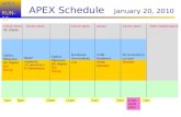 APEX Schedule    January 20, 2010