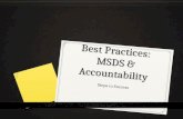 Best Practices:  MSDS & Accountability