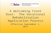 A Welcoming Front Door:  The Vocational Rehabilitation Application Process