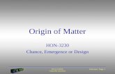 Origin of Matter