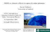 MHD vs. kinetic effects in space & solar plasmas