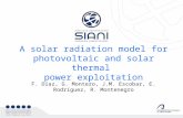 A solar radiation model for photovoltaic and solar thermal  power exploitation