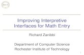 Improving Interpretive Interfaces for Math Entry