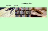 Analysing Prose Texts