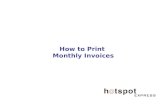 How to Print  Monthly Invoices