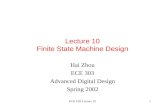 Lecture 10 Finite State Machine Design