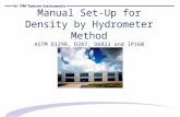Manual Set-Up for Density by Hydrometer Method ASTM  D1298 ,  D287 ,  D6822 and  IP160