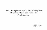 Semi-targeted  UPLC -MS analysis of phenylpropanoids in  Arabidopsis