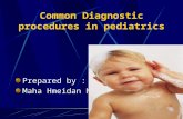 Common Diagnostic procedures in pediatrics