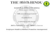 KASTURI & SONS (THE HINDU) News paper industry 130  year old organisation 4  publications