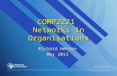 COMP2221  Networks in Organisations