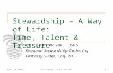 Stewardship – A Way of Life: Time, Talent & Treasure