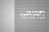The Community Advisory Committee