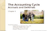 The Accounting Cycle Accruals and Deferrals