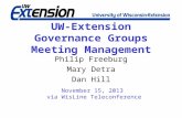 UW-Extension Governance Groups Meeting Management