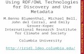 Using RDF/OWL Technologies for Discovery and Use Metadata