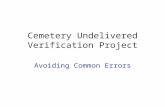 Cemetery Undelivered Verification Project