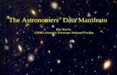 The Astronomers’ Data Manifesto