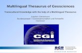 Multilingual Thesaurus of Geosciences