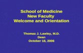 School of Medicine New Faculty  Welcome and Orientation