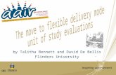 The move to flexible delivery mode unit of study evaluations