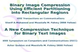 Binary Image Compression Using Efficient Partitioning into Rectangular Regions