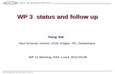 WP 3  status and follow up