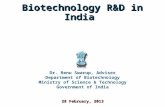 Biotechnology R&D in India