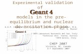 Experimental  validation of  models in the pre-equilibrium and nuclear de-excitation phase