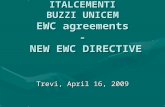ITALCEMENTI BUZZI UNICEM EWC agreements -  NEW EWC DIRECTIVE