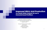 Improved Nitric Acid Production  via Cobalt Oxide Catalysis for use in Ammonia-based Fertilizers