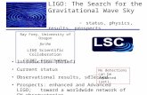 LIGO: The Search for the Gravitational Wave Sky          -  status, physics, results, prospects
