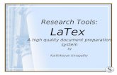 Research Tools: LaTex  A high quality document preparation system
