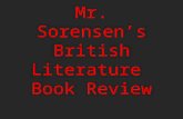 Mr. Sorensen’s British Literature  Book Review