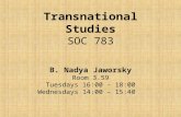Transnational Studies SOC 783