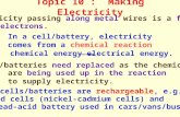 Topic 10 :  Making Electricity