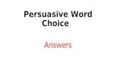 Persuasive Word Choice