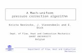 A Mach-uniform  pressure correction algorithm