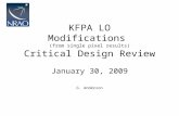 KFPA LO Modifications  (from single pixel results) Critical Design Review
