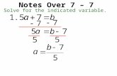 Notes Over 7 – 7