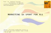 MARKETING in SPORT FOR ALL