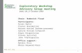Exploratory  Workshop  Advisory  Group meeting Bath, UK, 21 October 2009