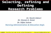 Selecting, refining and Defining Research Problems