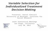 Variable Selection for Individualized Treatment Decision-Making