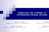 Computing the  Leakage  of Information-Hiding Systems