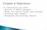 Chapter  6 Objectives