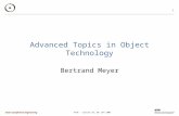 Advanced Topics in Object Technology