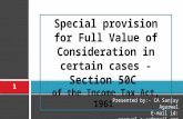 Special provision for Full Value of Consideration in certain cases - Section 50C