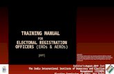 TRAINING  MANUAL  FOR ELECTORAL REGISTRATION  OFFICERS  ( EROs & AEROs) [PPT]