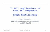 CS 267: Applications of Parallel Computers Graph Partitioning